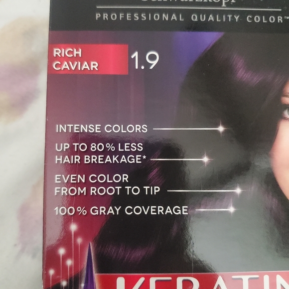 Schwarzkopf keratin color 1.9 Rich Caviar - Picture 2 of 7